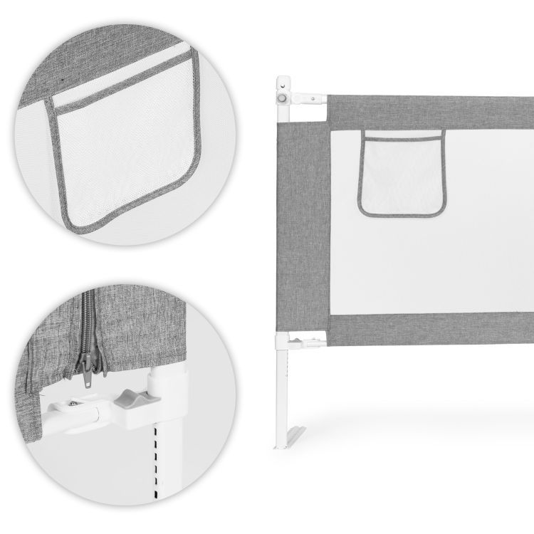 Varnostna zaščita za posteljo, 200 cm, siva | ECOTOYS