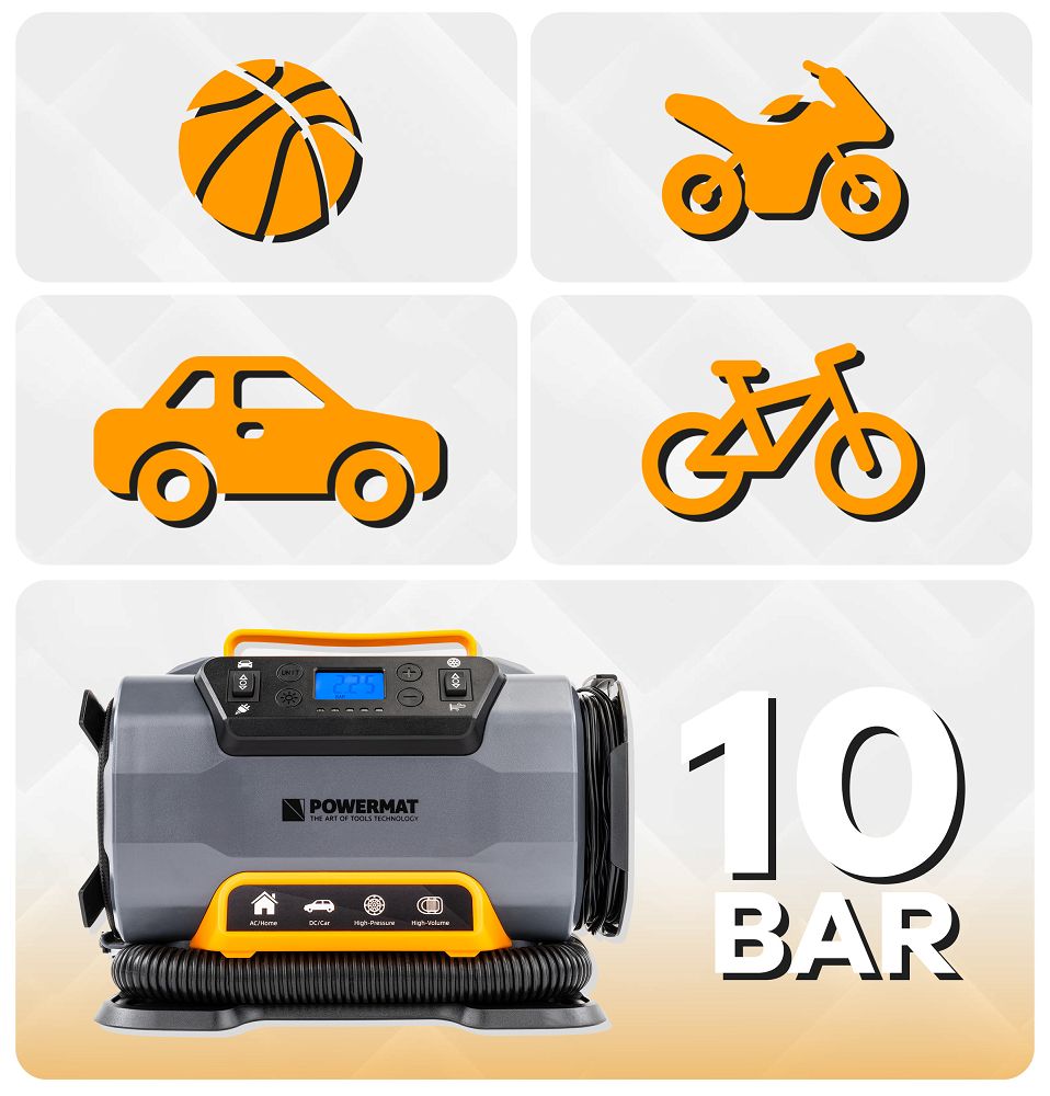 Avto kompresor, 1200W, 12V/230V | PM-KB-150T