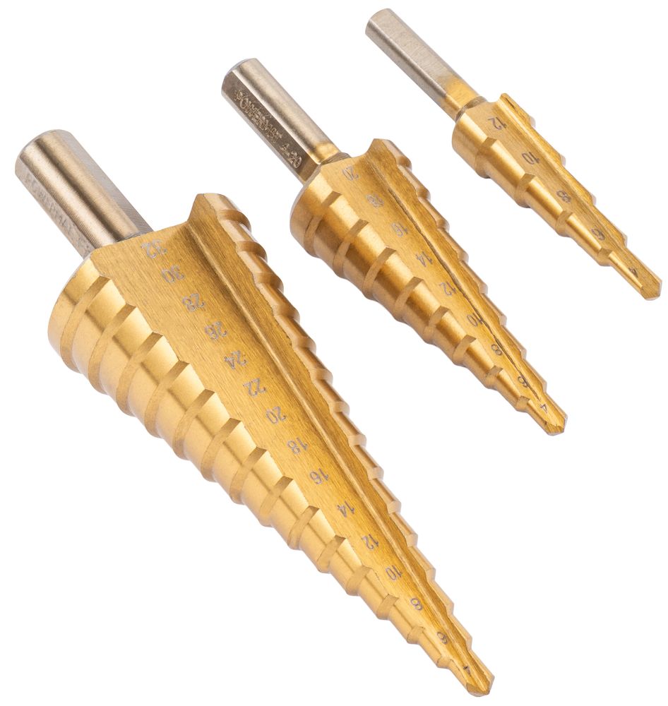 Stopničasti rezkalni svedri HSS, 6 kosov, 4-30 mm | PM-ZWSF-6T