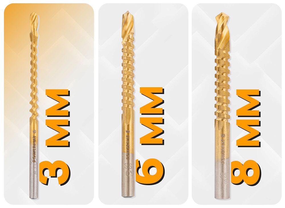 Stopničasti rezkalni svedri HSS, 6 kosov, 4-30 mm | PM-ZWSF-6T