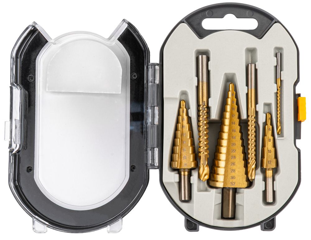 Stopničasti rezkalni svedri HSS, 6 kosov, 4-30 mm | PM-ZWSF-6T