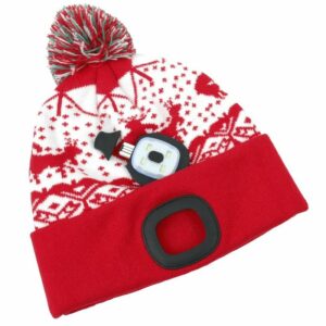 LED božična kapa, L, rdeča | Strend Pro