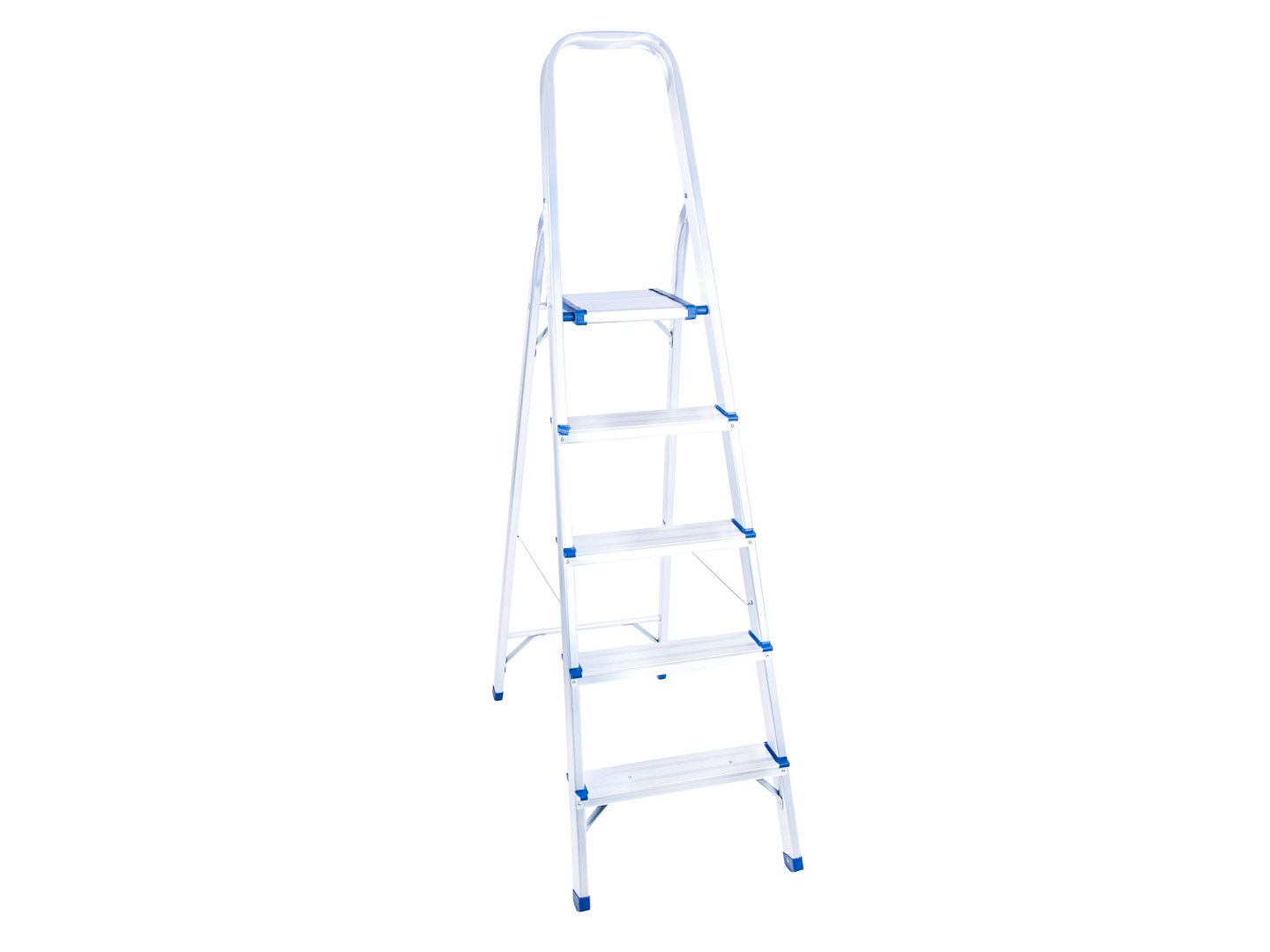 Aluminijasta lestev, 150 kg, 5-stopenjska, zložljiva | GEKO