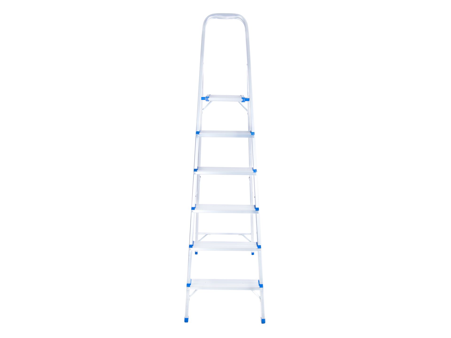 Aluminijasta lestev, 150 kg, 6-stopenjska, zložljiva | GEKO
