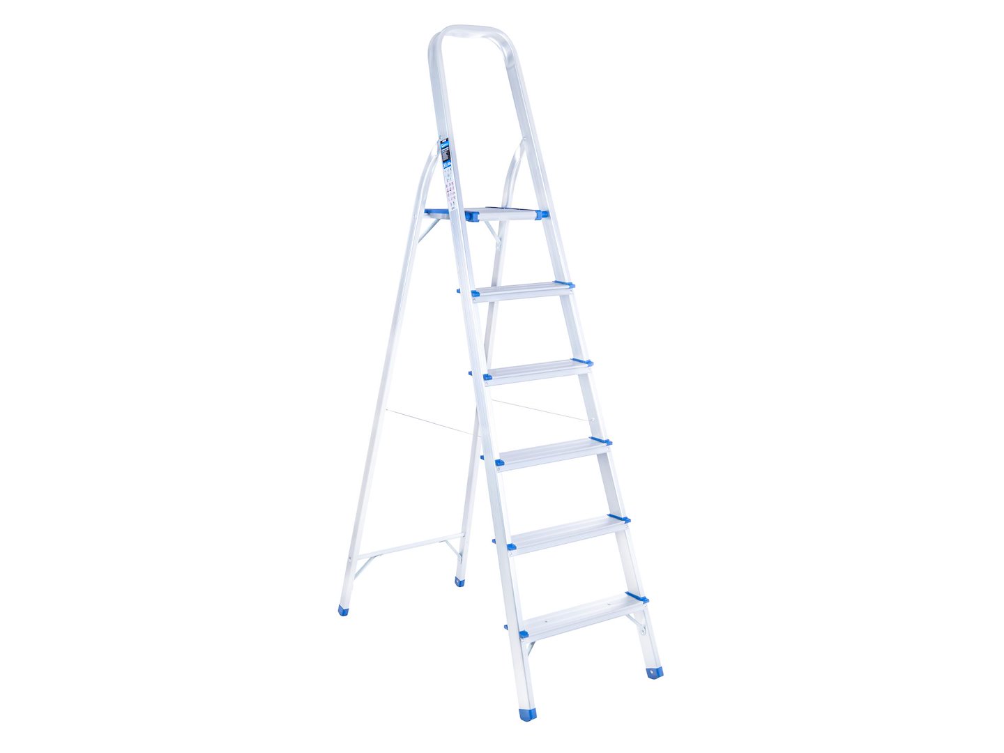 Aluminijasta lestev, 150 kg, 6-stopenjska, zložljiva | GEKO