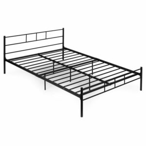 Kovinska postelja, 160x200cm, črno osnovno ogrodje | ModernHome