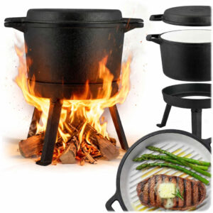 Litoželezni kotliček s ponevjo 2v1 BD-480, 8L, emajliran | Berdsen