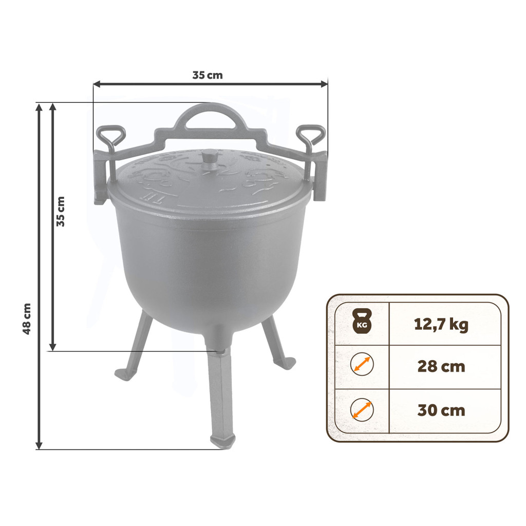 Litoželezni kotel, BD-482, 8L | Berdsen