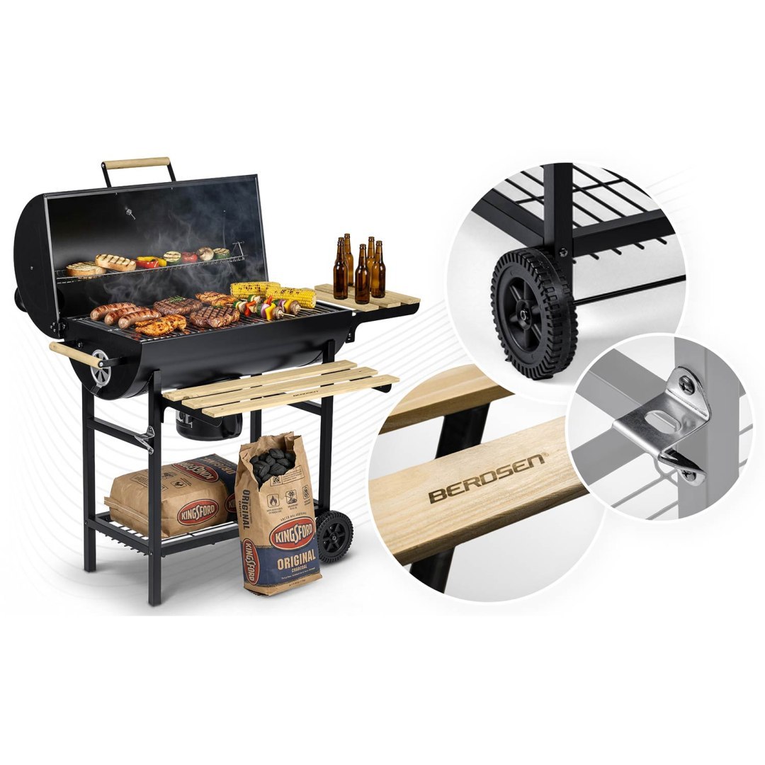 Vrtni žar na oglje BD-895, črn | Berdsen