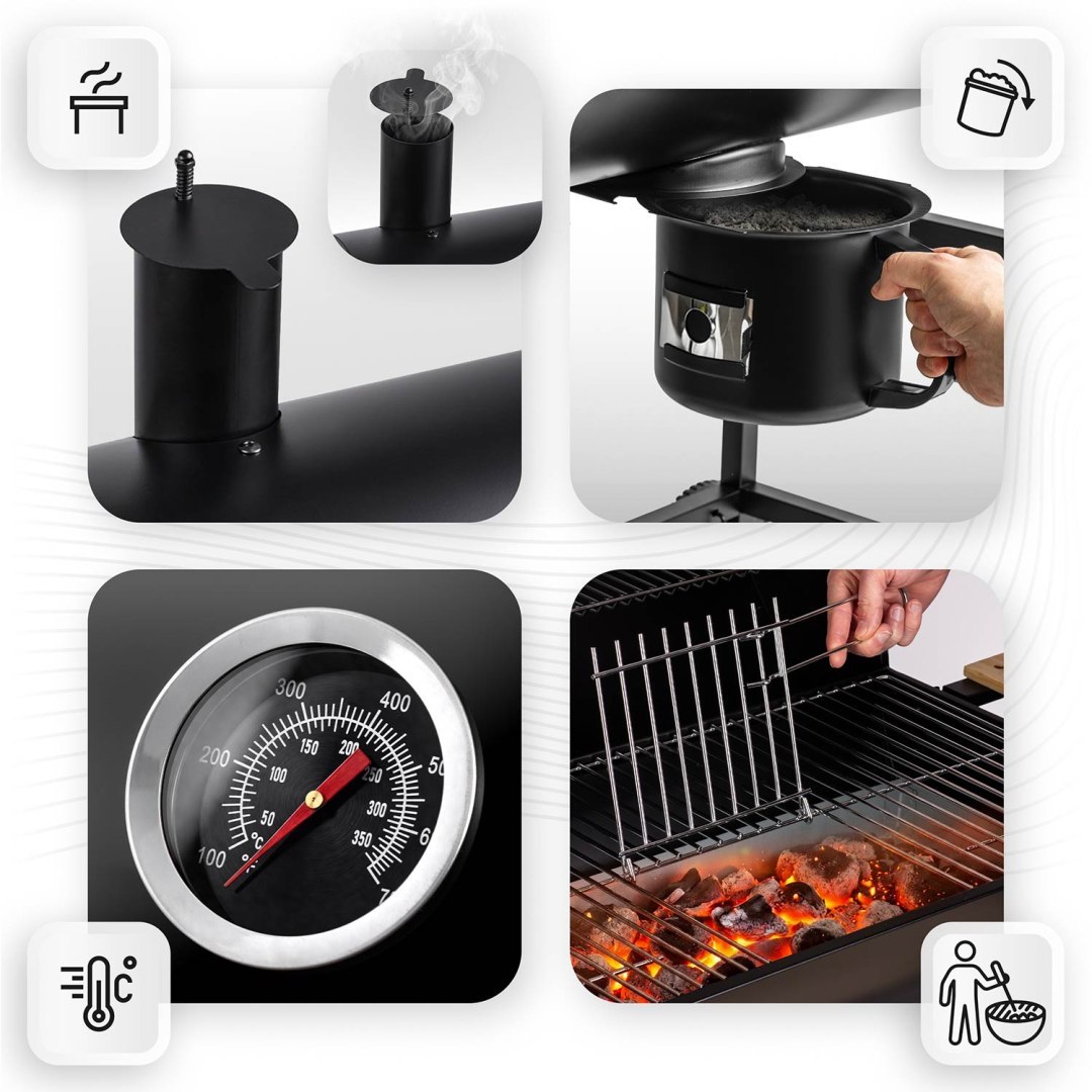 Vrtni žar na oglje BD-895, črn | Berdsen