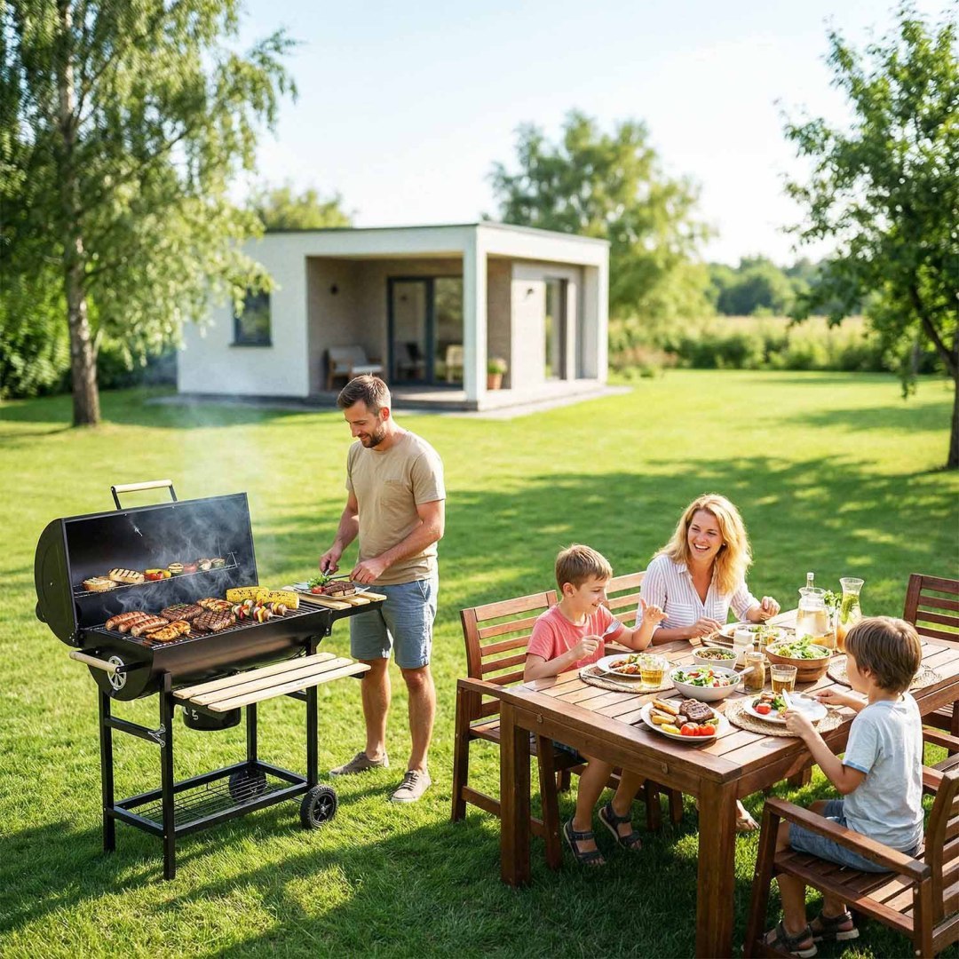 Vrtni žar na oglje BD-895, črn | Berdsen