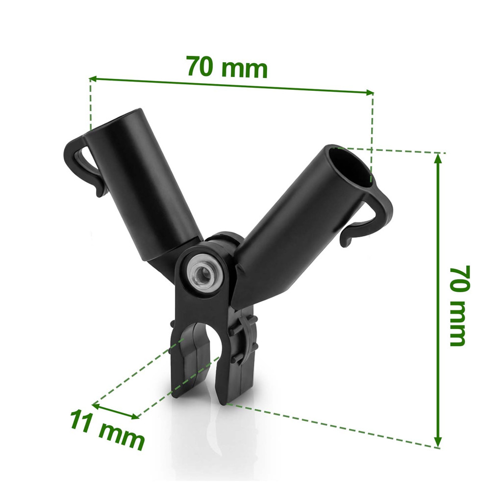 Spojnice za podporne palice PL-941, tip A, 4 kosi, 11 mm, črne | Plonos