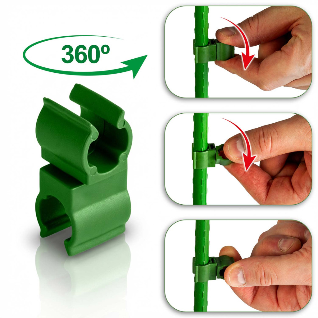 Spojnice za podporne palice PL-941, tip2, 10 kosov, 11 mm, zelene | Plonos