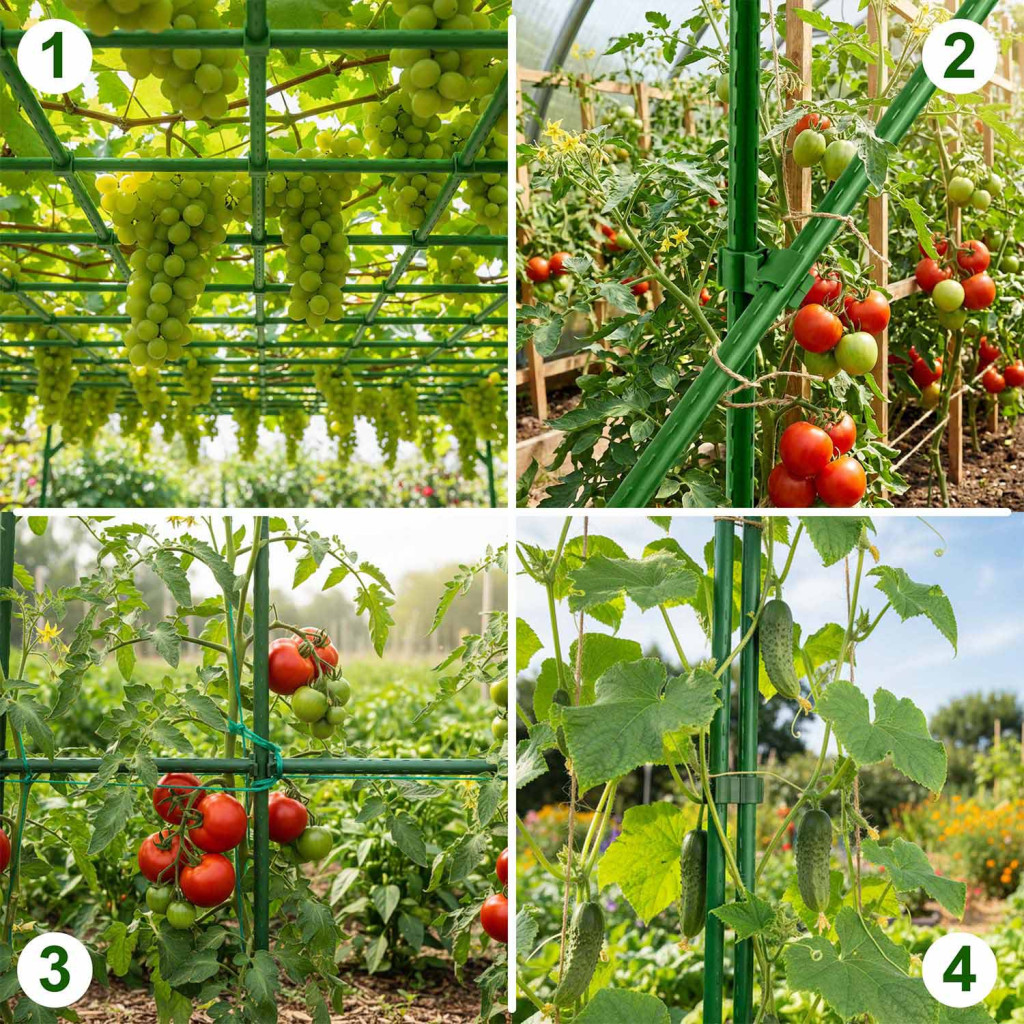 Spojnice za podporne palice PL-941, tip2, 10 kosov, 11 mm, zelene | Plonos