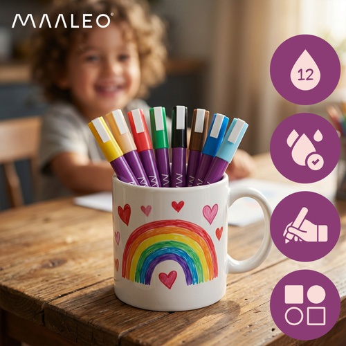 Akrilni markerji, 8 kosov, 8 ml | Maaleo