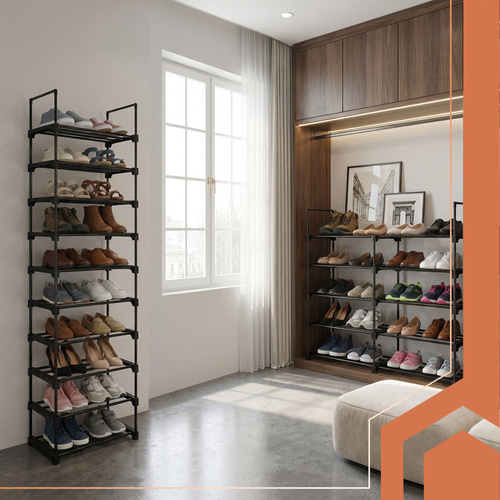 Stojalo za čevlje 2-v-1, 10 polic, 45x30x174cm | Ruhhy