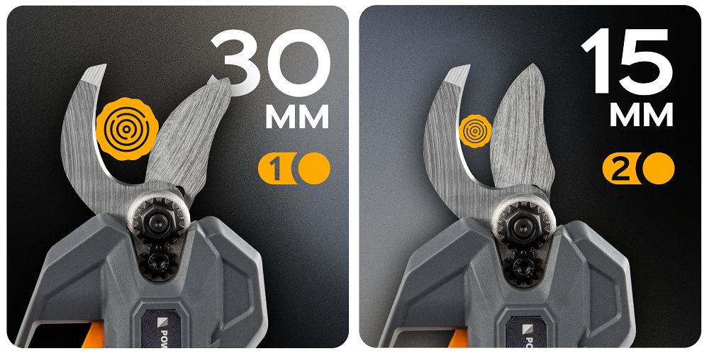 Akumulatorske vrtne škarje, 30 mm | PM-SA-21V-2AM