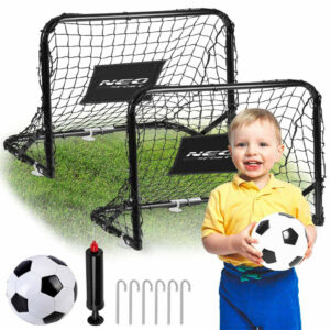 Nogometni gol NS-486, 2 kosa, 60x45x25cm, črn | NEO sport