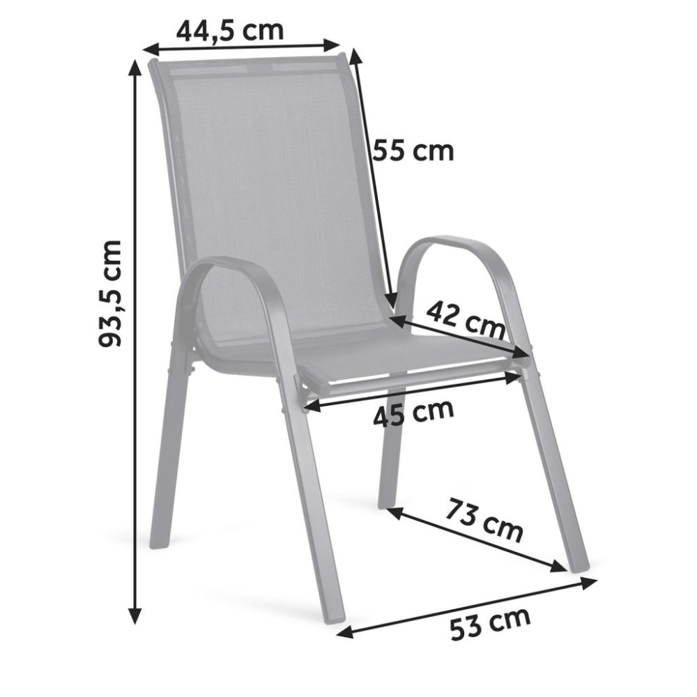 Komplet vrtnih stolov SO-980, 4 kosi, sivi | Sofotel
