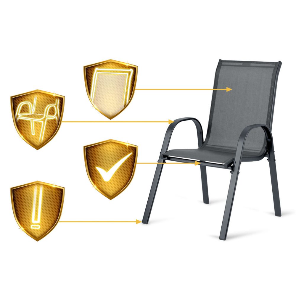 Komplet vrtnih stolov SO-980, 4 kosi, sivi | Sofotel