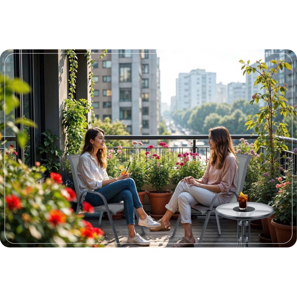 Komplet vrtnih stolov SO-980, 4 kosi, sivi | Sofotel