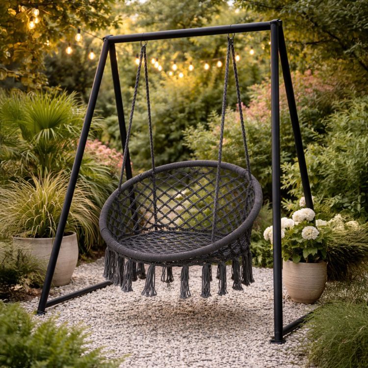 Viseči gugalnik BOHO, siv | MultiGarden